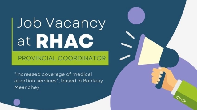 Job Vacancy at RHAC: Provincial Coordinator