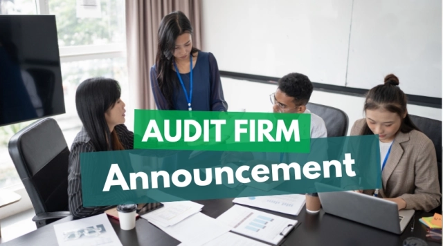 Audit Firm Announcement